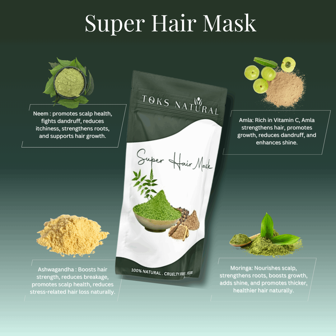 Super Hair Mask | Strengthen & Nourish with Ayurvedic Herbs - TOKS NATURAL