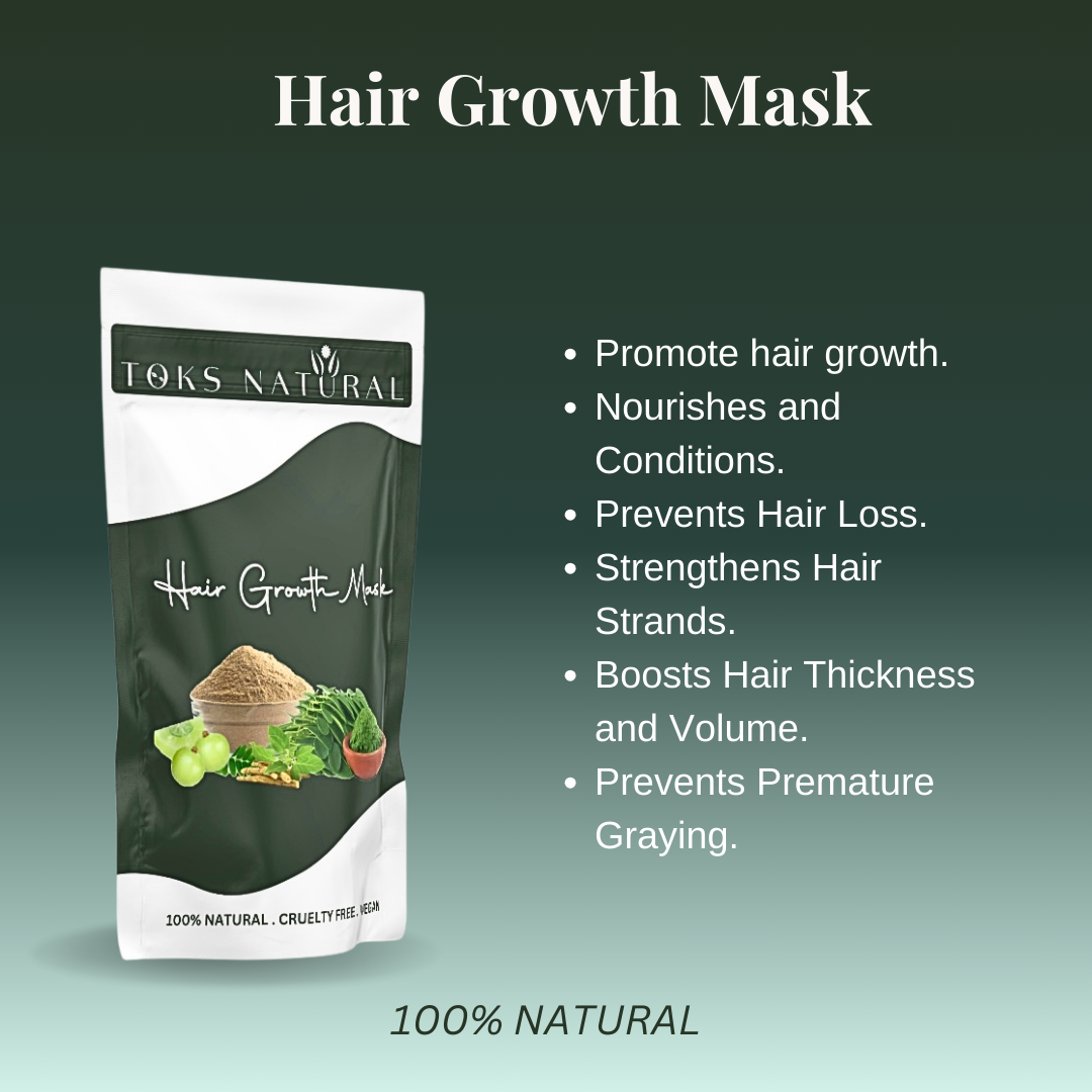 Herbal Hair Growth Mask — herbal strengthening treatment for hair growth and breakage repair.