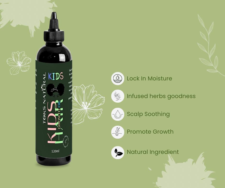 Kids' Hair Growth Oil | All - Natural Hair Care for Children - TOKS NATURAL
