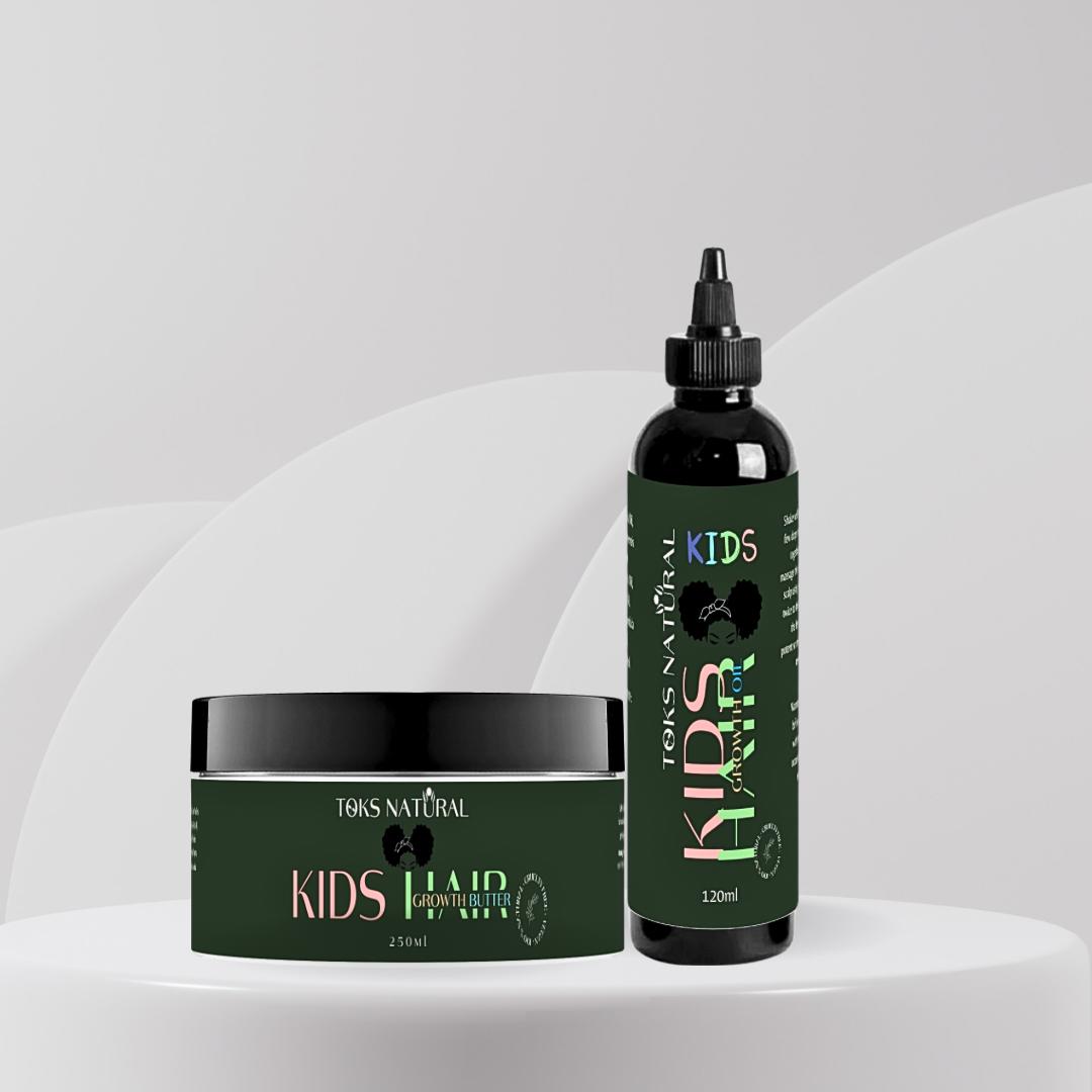 Kids' Hair Growth Duo | Natural Oil & Butter Set for Children - TOKS NATURAL