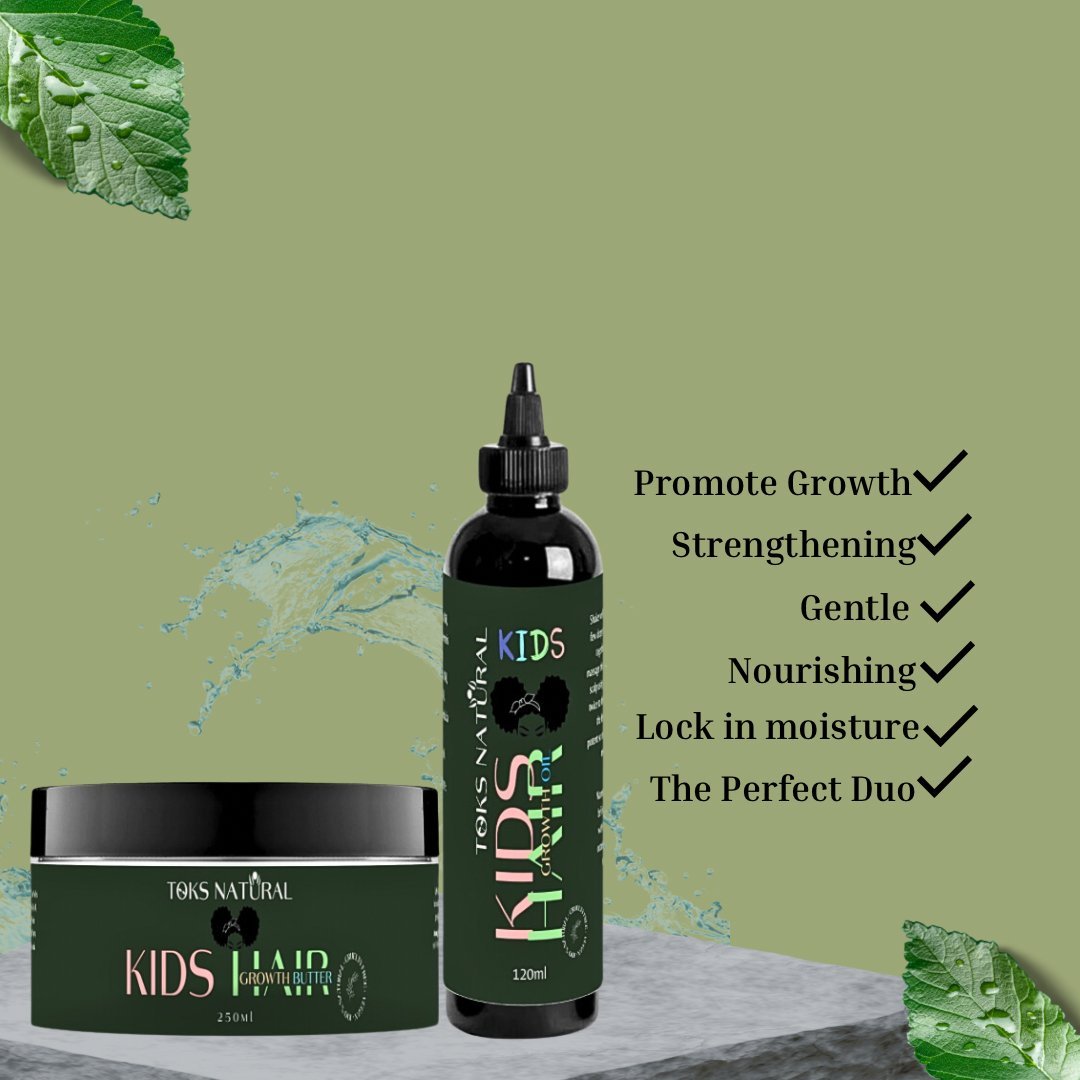 Kids' Hair Growth Duo | Natural Oil & Butter Set for Children - TOKS NATURAL