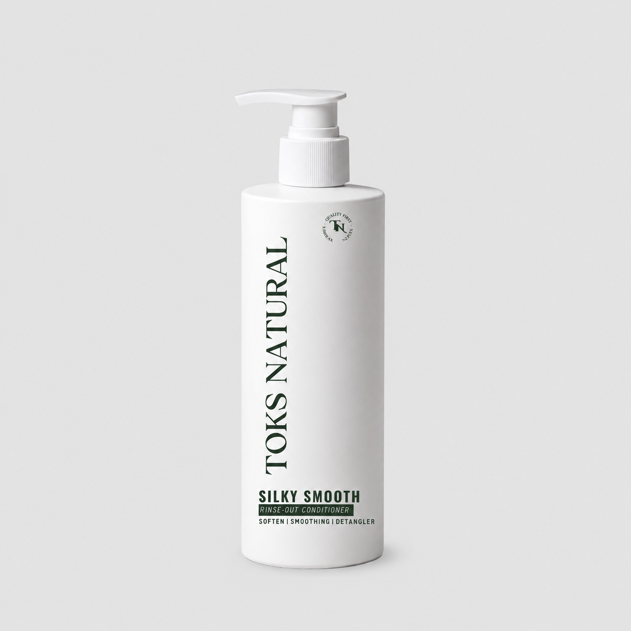 Red KeraSys conditioner bottle with pump on a white background