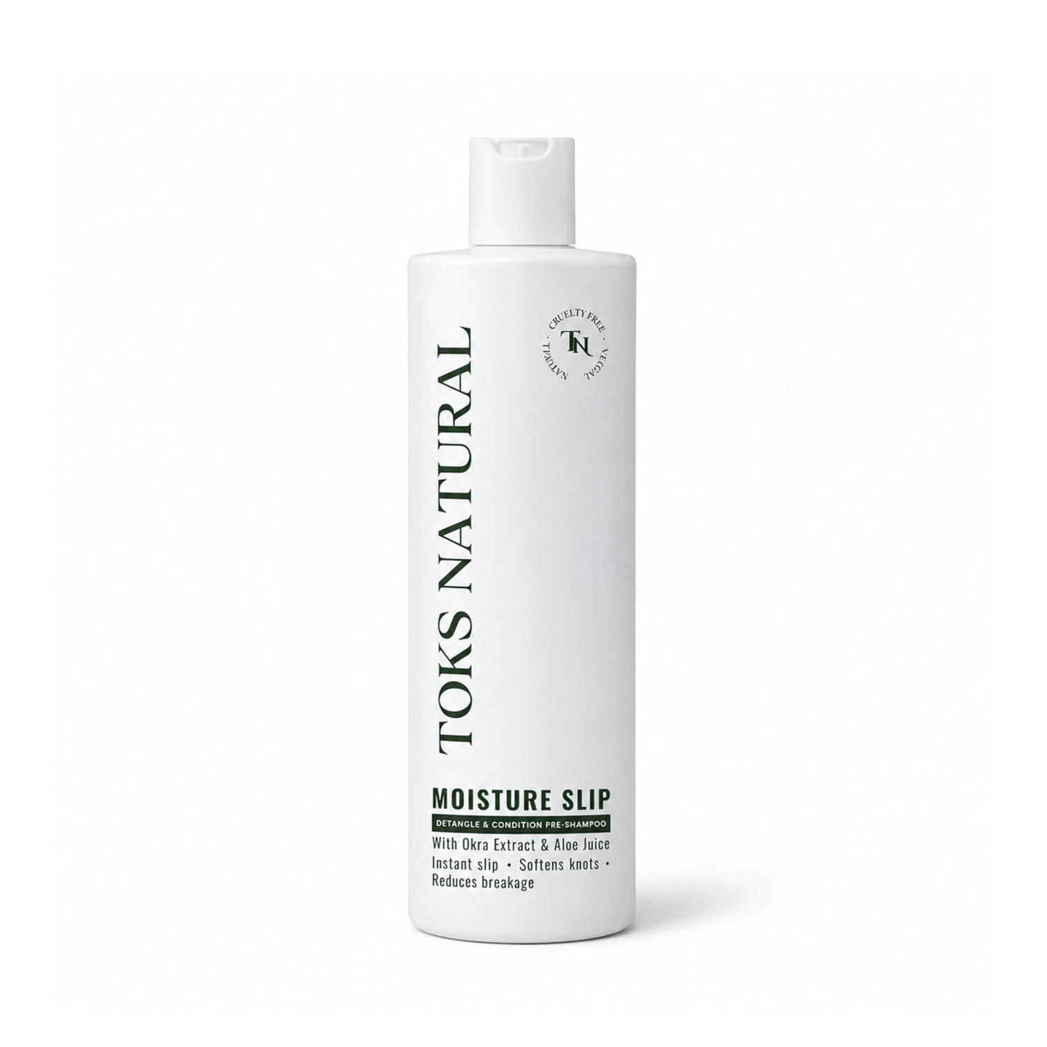 Toks Natural shampoo bottle on a white background