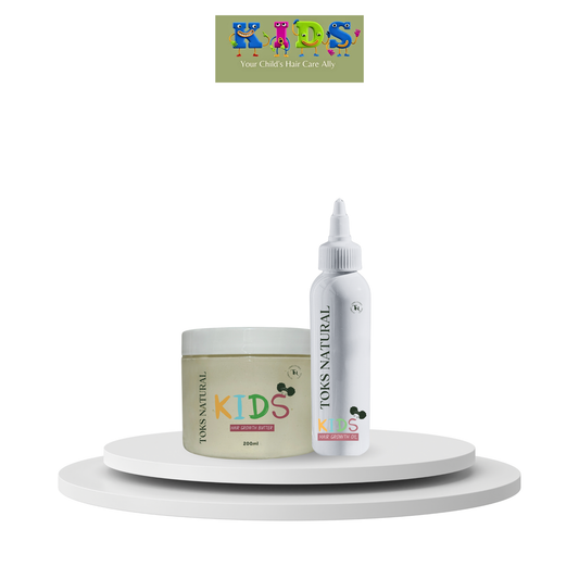 Tons Natural Kids hair care products on a white background with a visible brand logo.