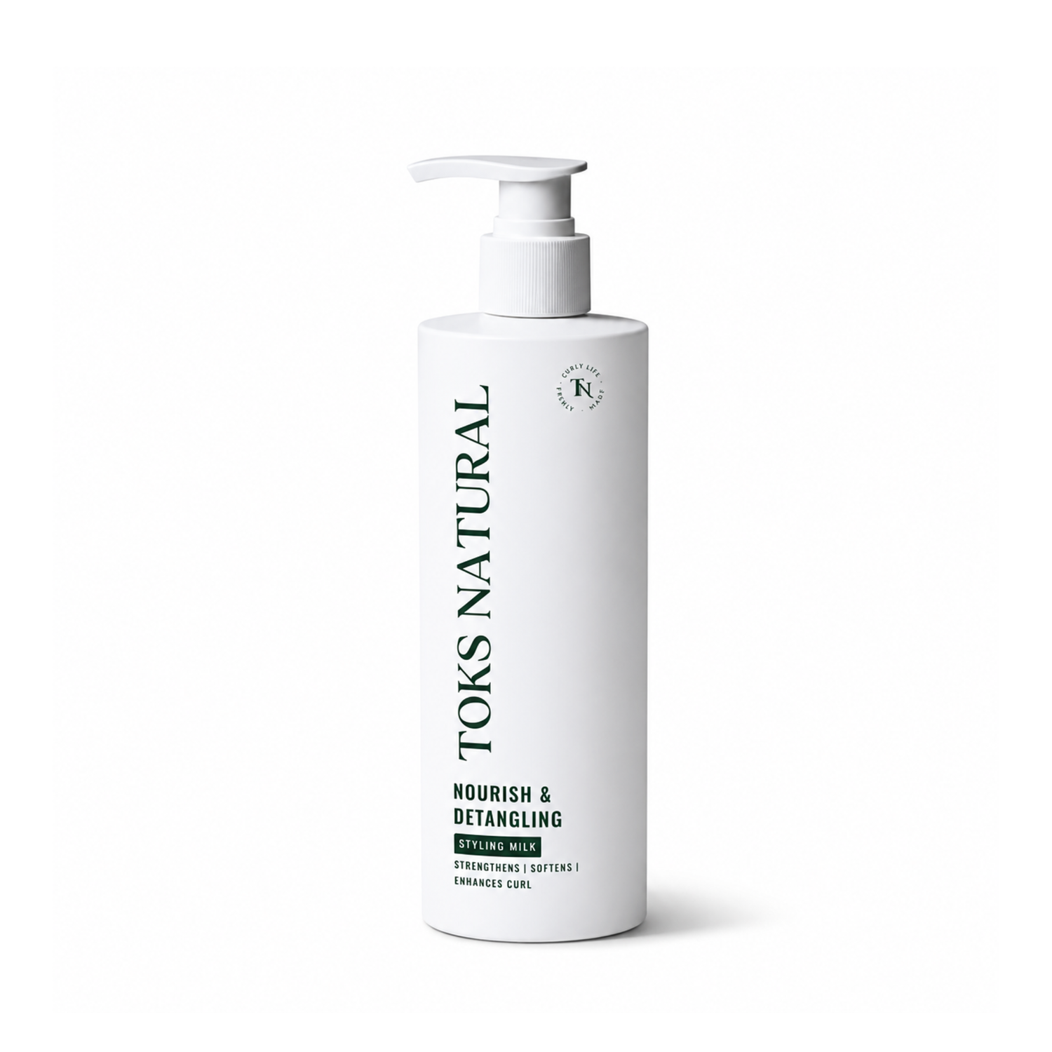 Toks Natural shampoo bottle on a white background