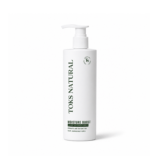 Toks Natural Moisture Boost bottle on a white background