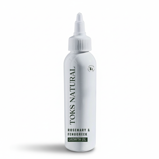 Toks Natural Rosemary & Fenugreek Growth Oil bottle on a white background