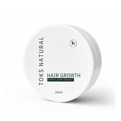 Toks Natural hair growth product container on a white background