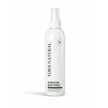 TOKS Natural hydrating hair spray bottle on a white background