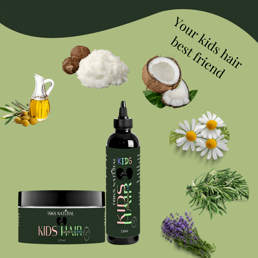 Kids' Hair Growth Duo | Natural Oil & Butter Set for Children - TOKS NATURAL