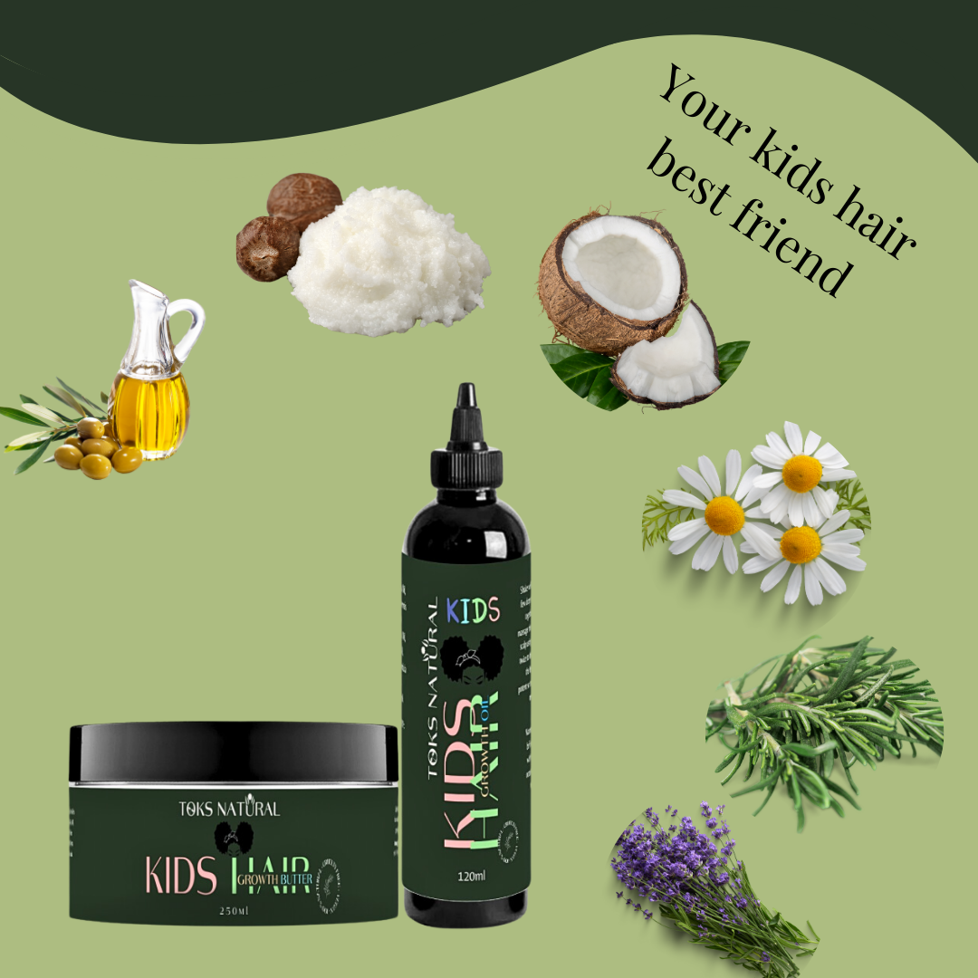 Kids' Hair Growth Duo | Natural Oil & Butter Set for Children