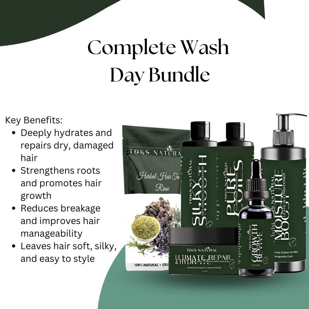 Nourishing hair bundle for healthy, thick hair with Ayurvedic herbs