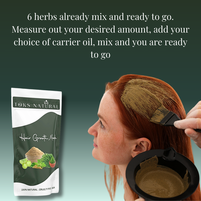 Herbal hair growth mask for natural hair and to stop breakage