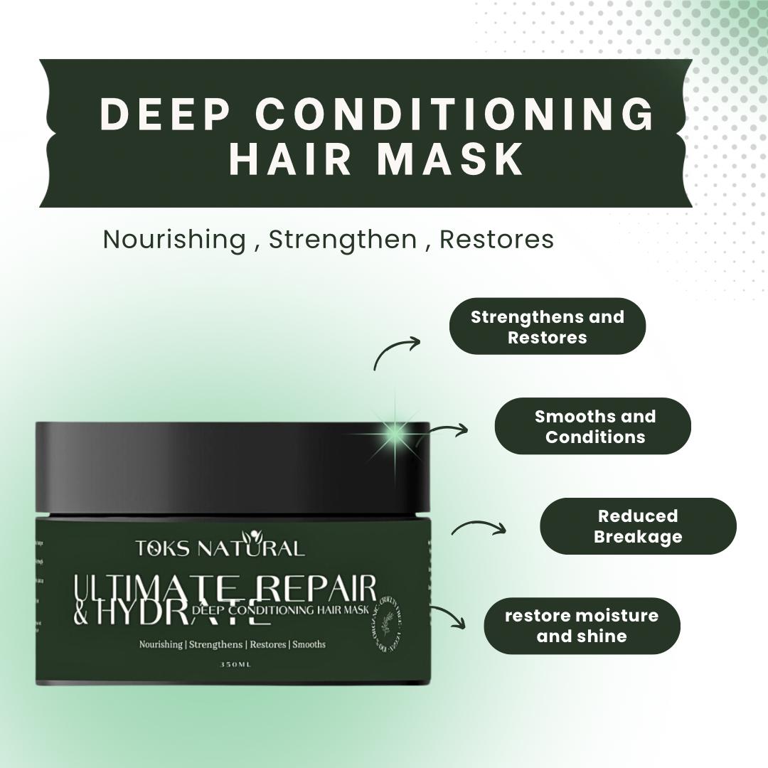 Hydrating hair mask to reduce breakage and improve shine