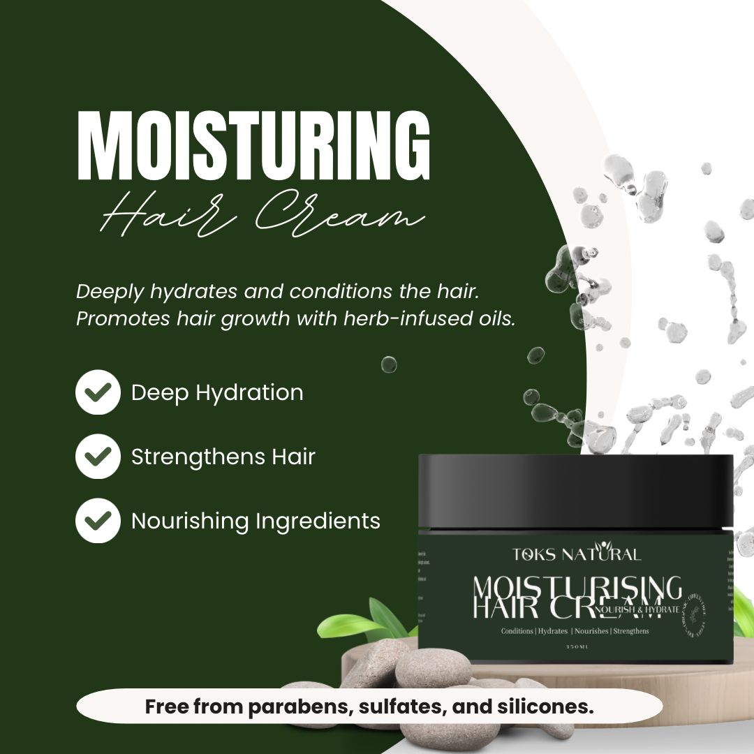 Nourishing hair cream for curls, twists, and textured styles