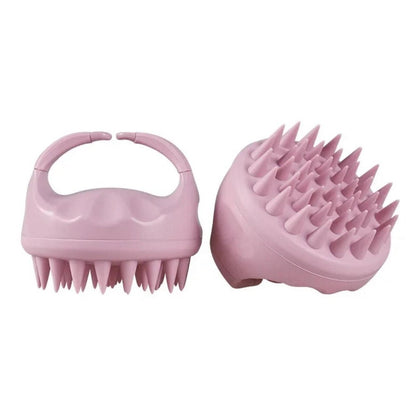 Eco-friendly scalp massager with soft silicone bristles for deep scalp cleansing