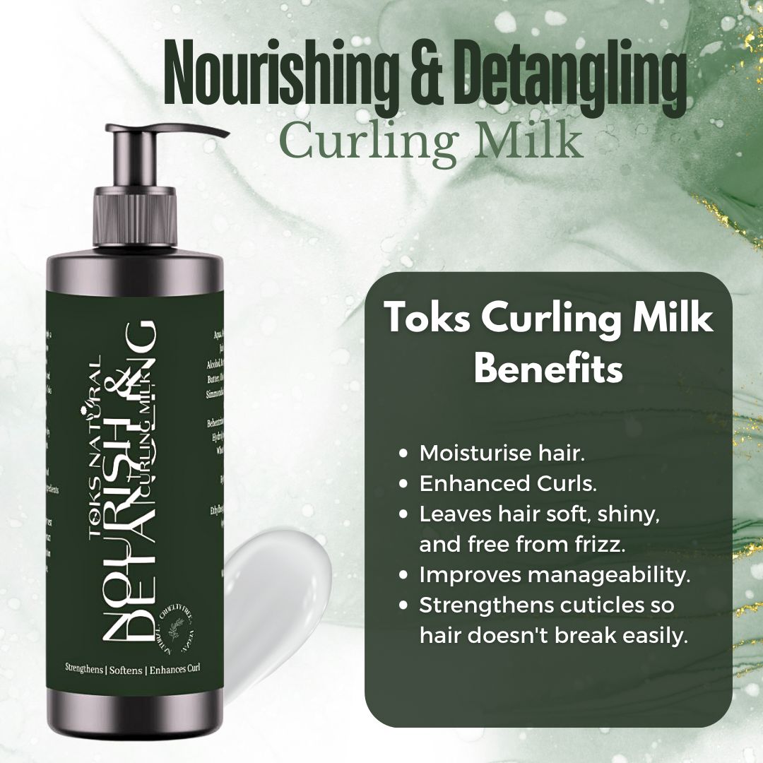 Detangling curling milk for natural and textured hair types