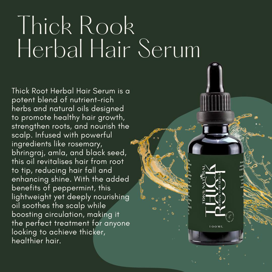 Herbal serum for thicker hair and reduced breakage