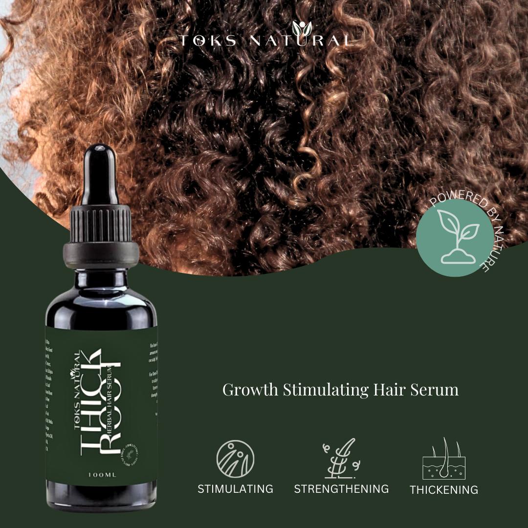 Natural hair growth serum for curly and natural hair types