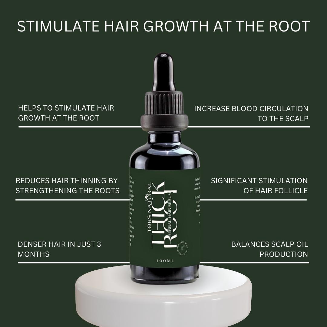 Natural hair growth serum for curly and natural hair types