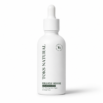 Toks Natural Follicle Revive dropper bottle on a white background