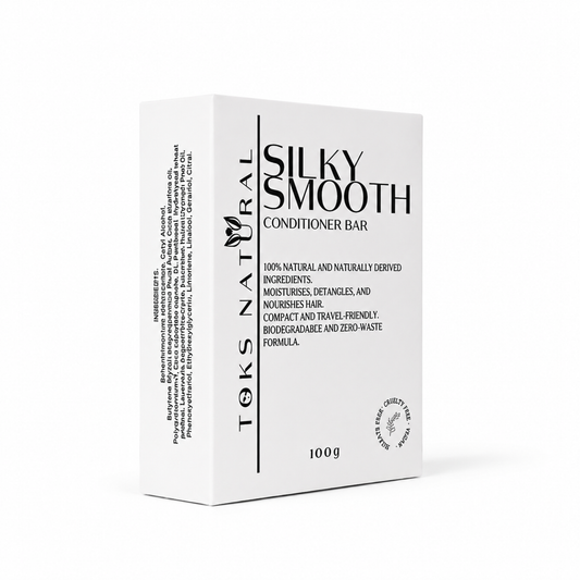 Toks Natural Silky Smooth Conditioner Bar packaging on a white background
