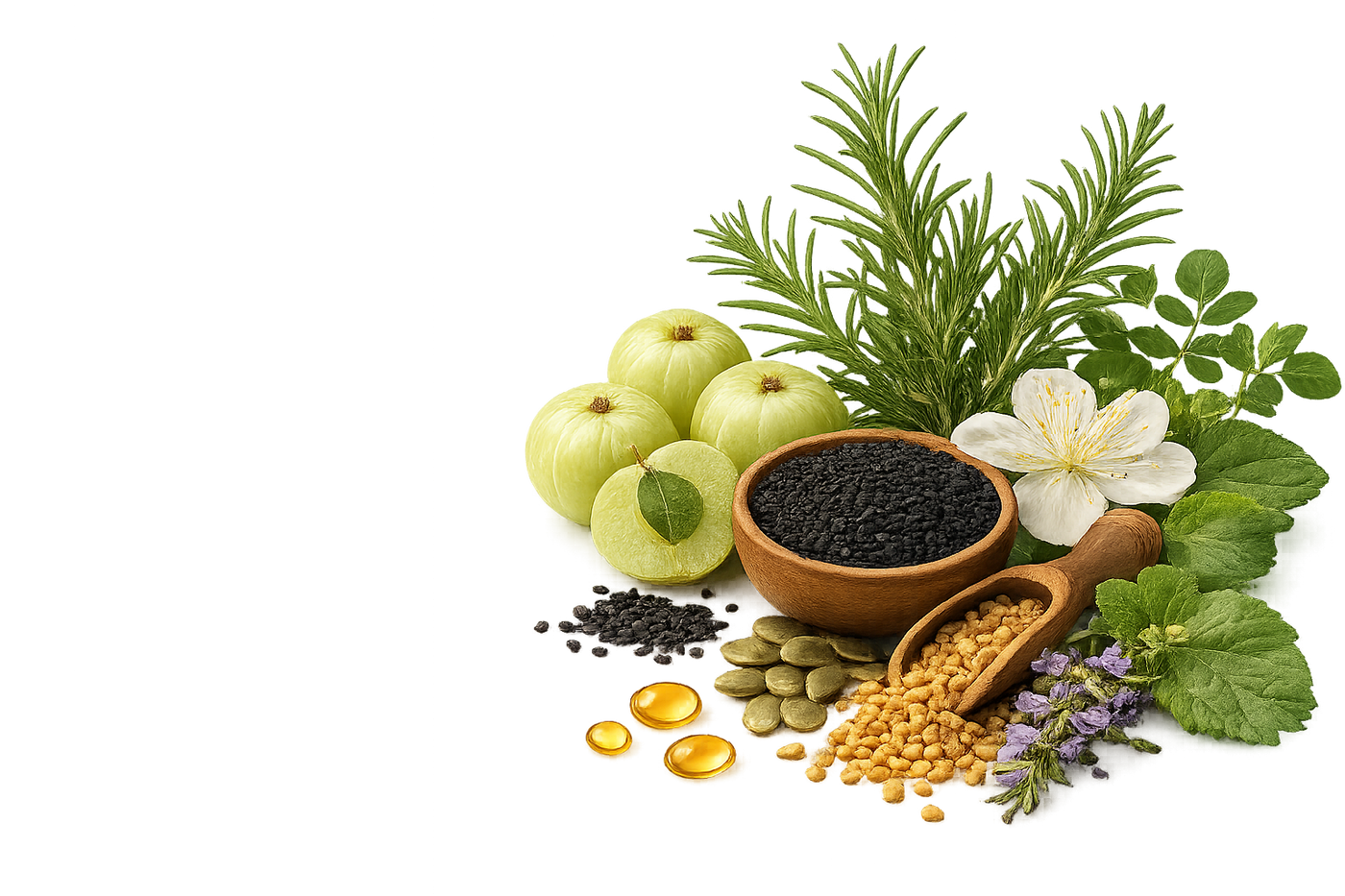 Ayurvedic herbs and botanical ingredients used in Growth Revive