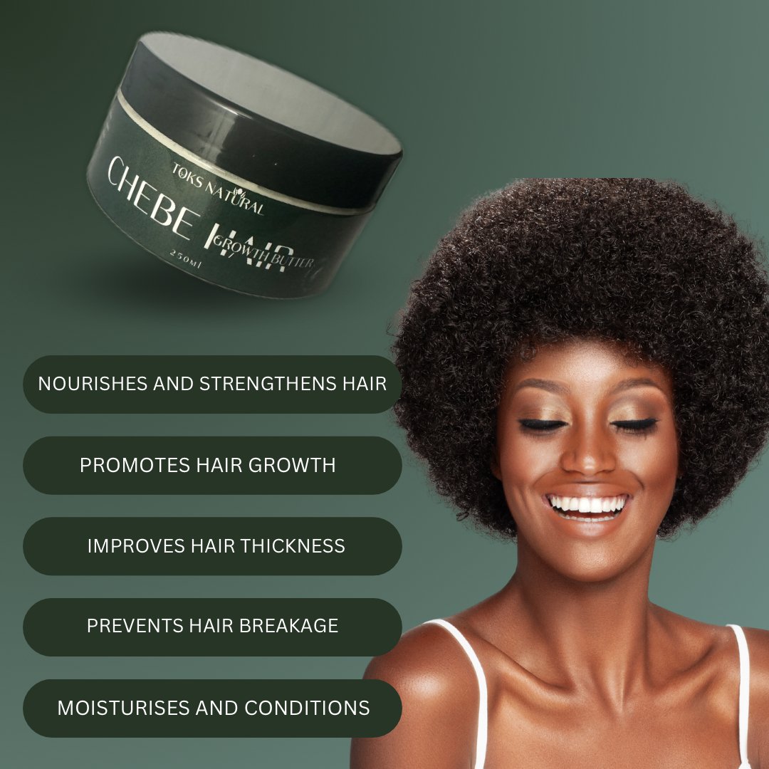 Toks Natural Chebe Hair Growth Butter for curly and 4C hair growth