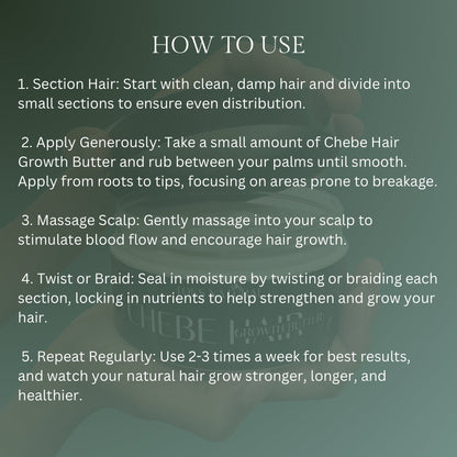 Herbal Chebe-infused butter for thick, healthy hair