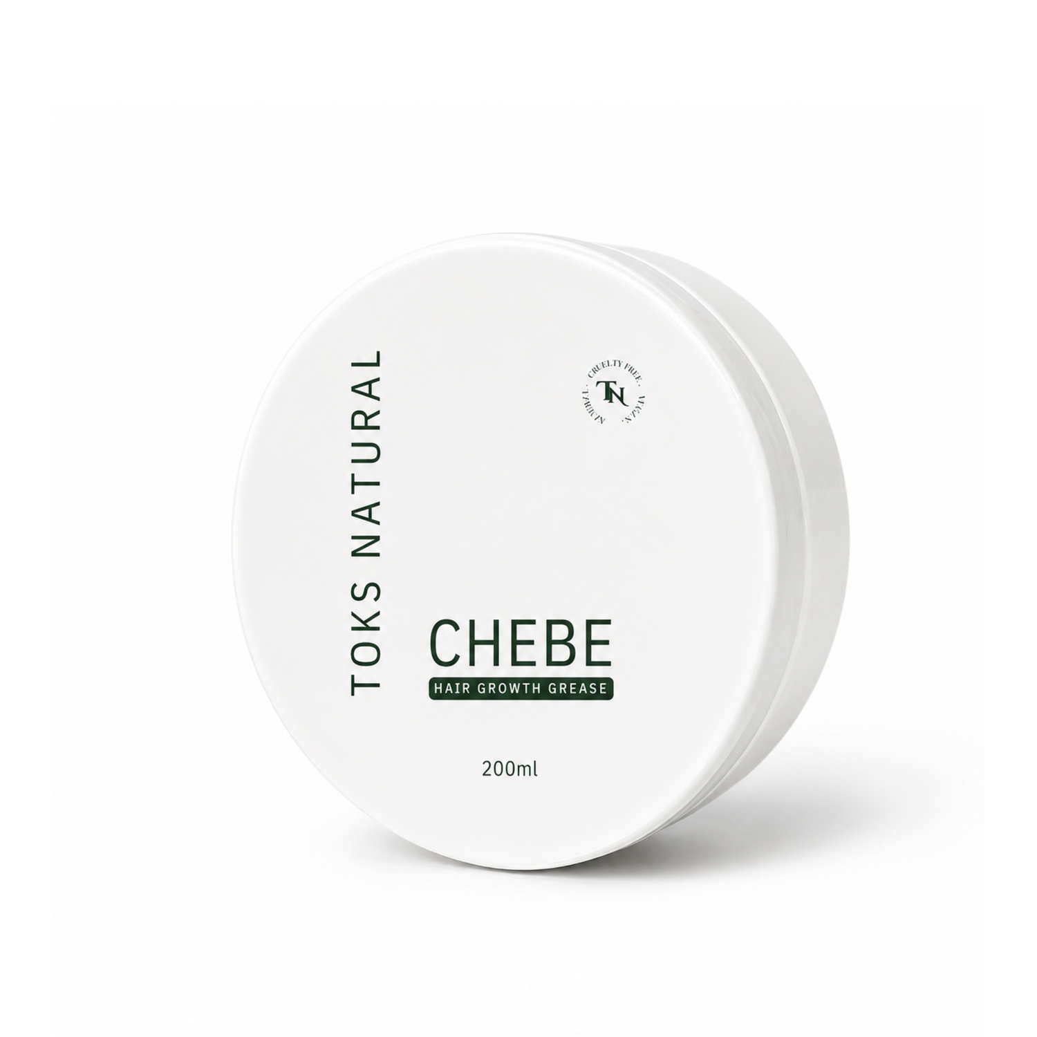 Toks Natural Chebe hair growth grease container on a white background