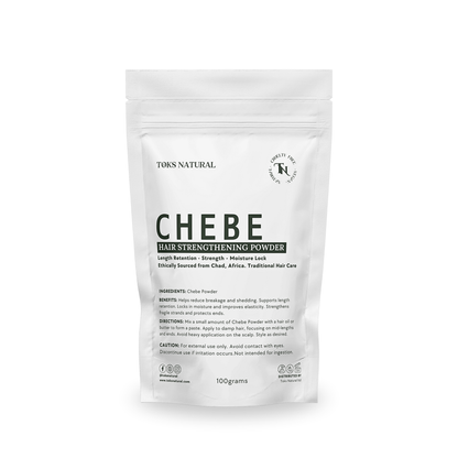 Toks Natural Chebe Hair Strengthening Powder packaging on a white background