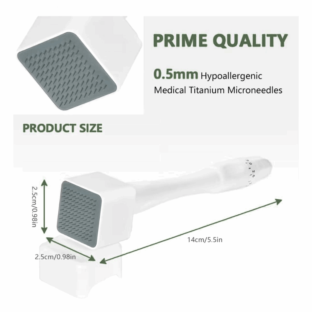 Derma Stamp for Hair Growth – Adjustable Microneedle Tool (0–3.0mm) - TOKS NATURAL