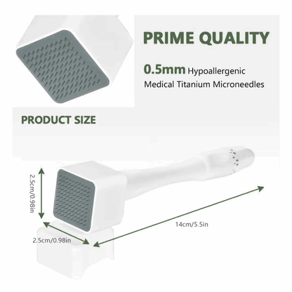 Derma Stamp for Hair Growth – Adjustable Microneedle Tool (0–3.0mm) - TOKS NATURAL