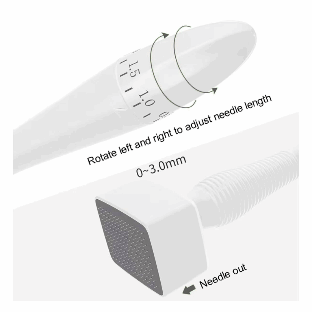 Derma Stamp for Hair Growth – Adjustable Microneedle Tool (0–3.0mm) - TOKS NATURAL