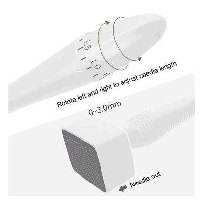 Derma Stamp for Hair Growth – Adjustable Microneedle Tool (0–3.0mm) - TOKS NATURAL