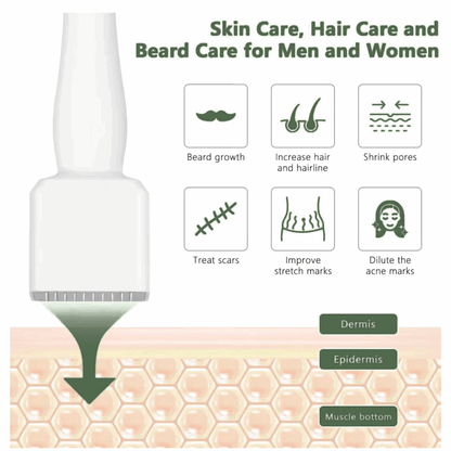 Derma Stamp for Hair Growth – Adjustable Microneedle Tool (0–3.0mm) - TOKS NATURAL