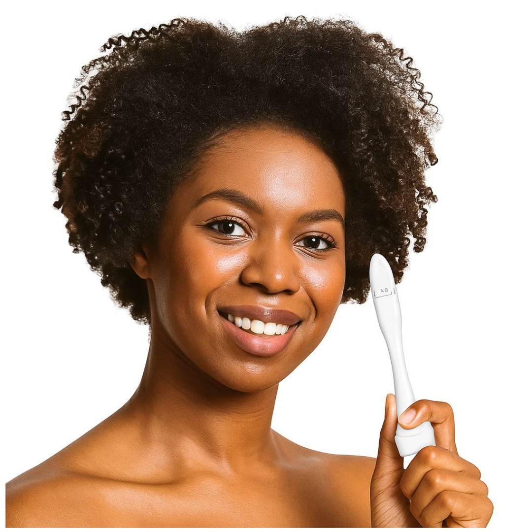 Derma Stamp for Hair & Beard, Boost hairline, beard, and scalp growth with our titanium derma stamp. Adjustable microneedles