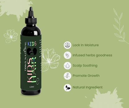 Kids' Hair Growth Oil with jojoba, almond, and coconut oils for natural hair growth