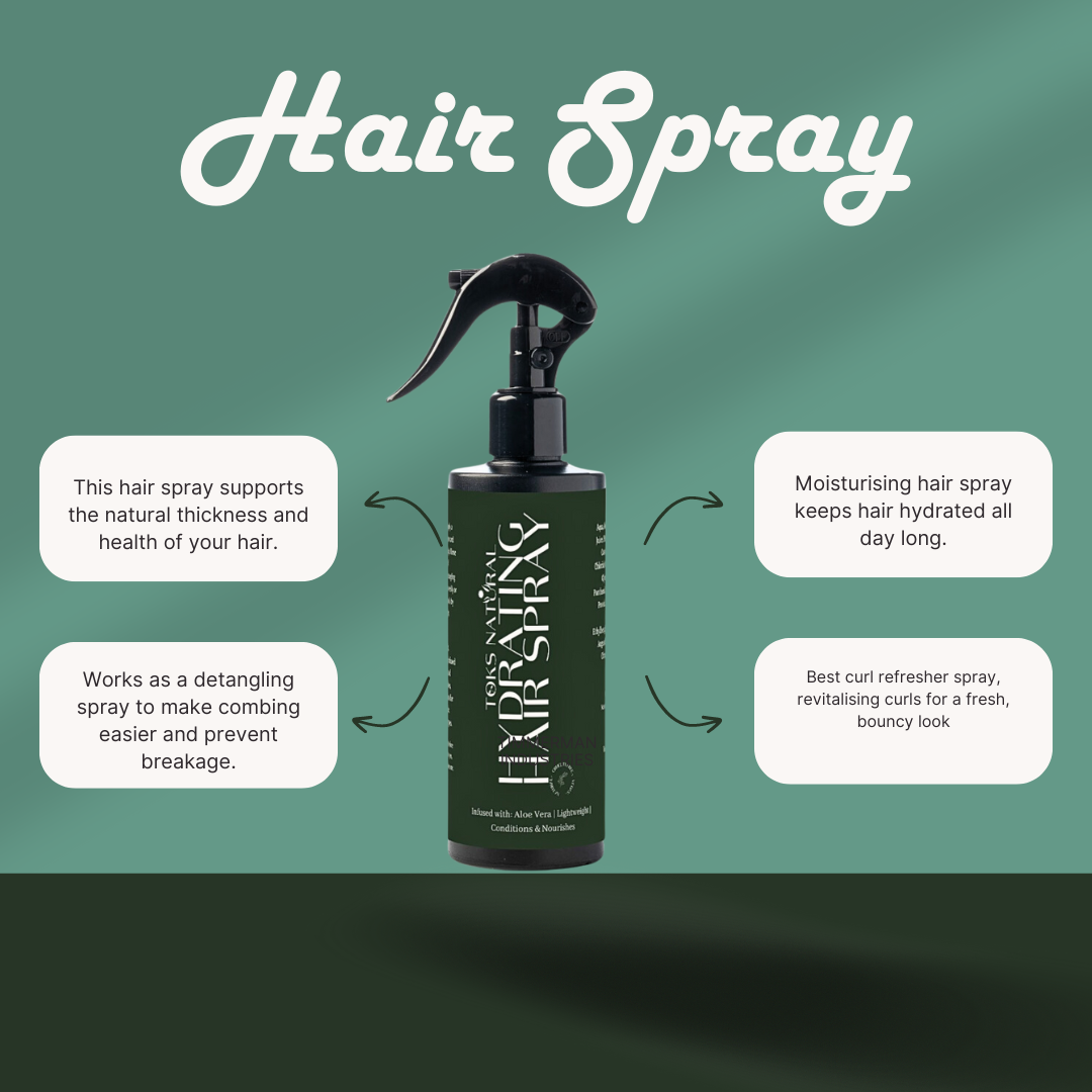 Lightweight hair spray for frizz control and curl definition