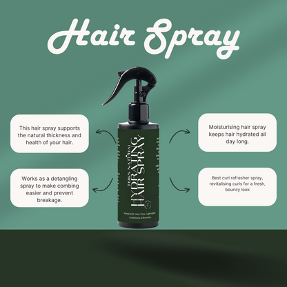 Lightweight hair spray for frizz control and curl definition